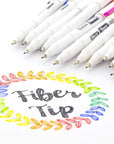 12 Color Fiero Fiber Tip Fineliner Pen