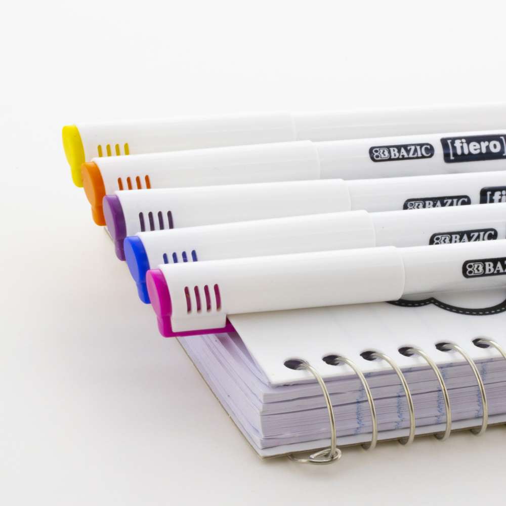 12 Color Fiero Fiber Tip Fineliner Pen