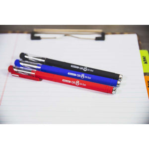 GR8 Assorted Color Oil-Gel Ink Pen w/ Rubberized Barrel (3/Pack)