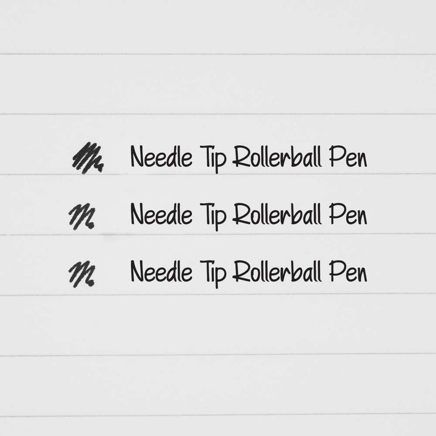 Norte Black Needle-Tip Rollerball Pen (3/Pack)