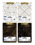 Paperboard Clipboard Geometric Gold Low Profile Clip