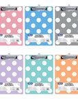 Paperboard Clipboard Standard Size Carnival Polka Dot w/ Low Profile Clip