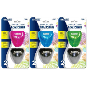 Dual Blade Sharpener w/ Triangle Receptacle (2/Pack)