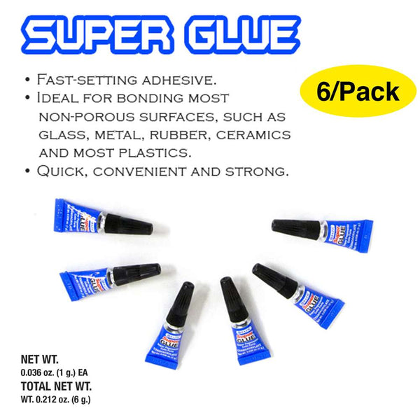 BAZIC Super Glue Gel 0.017 oz (0.5g)(5/Pack) - Bazicstore