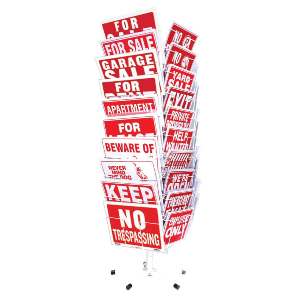 9" x 12" & 12" X 16" Sign 40-Slots Spinning Rack