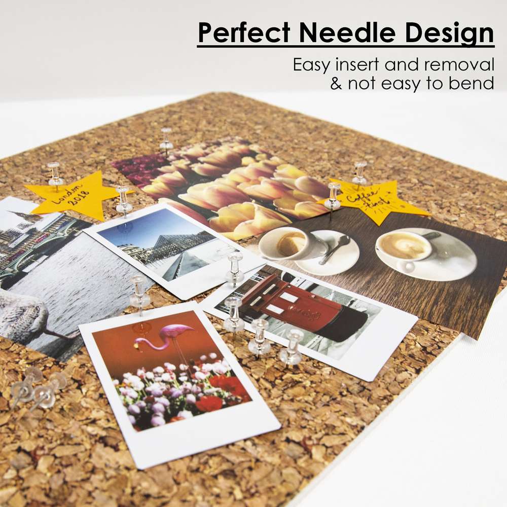 Clear Transparent Push Pins (100/Pack)