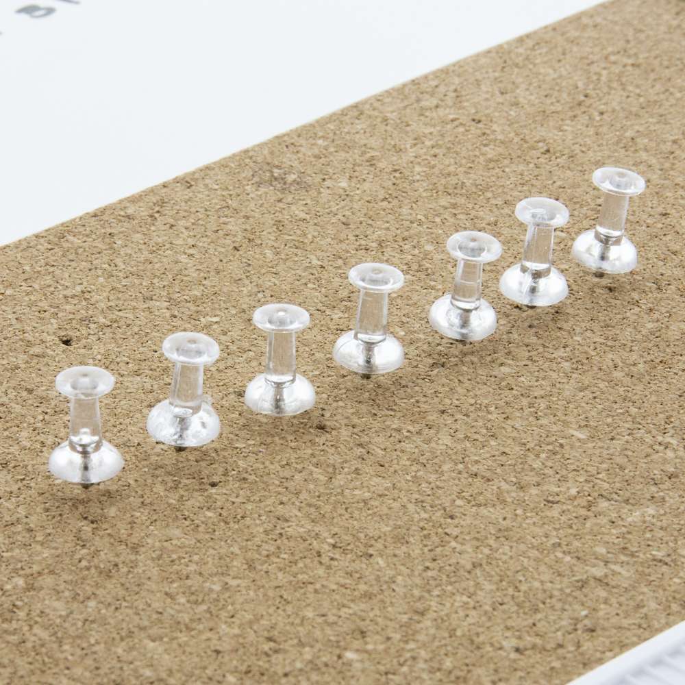 Clear Transparent Push Pins (100/Pack)