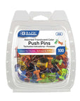 Assorted Translucent Color Push Pins (100/Pack)