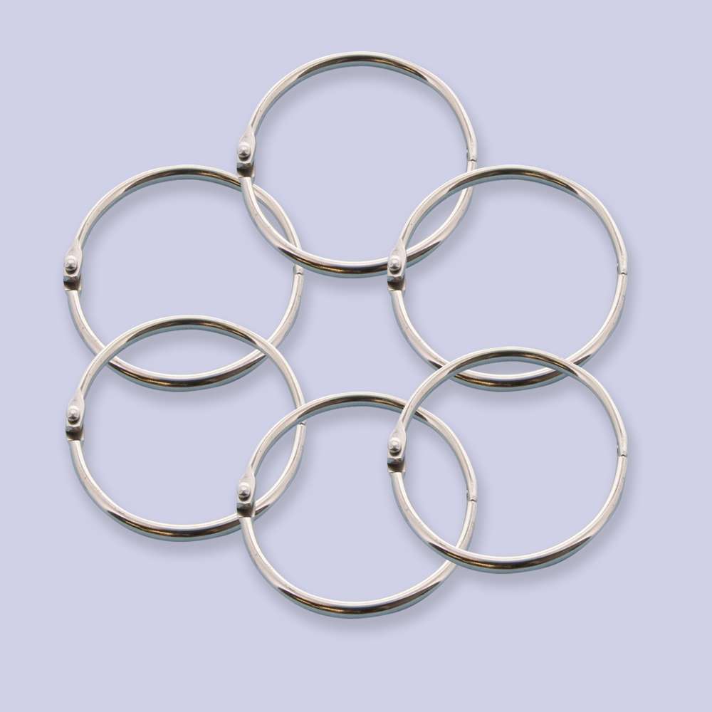 1" Metal Book Rings (12/Pack)