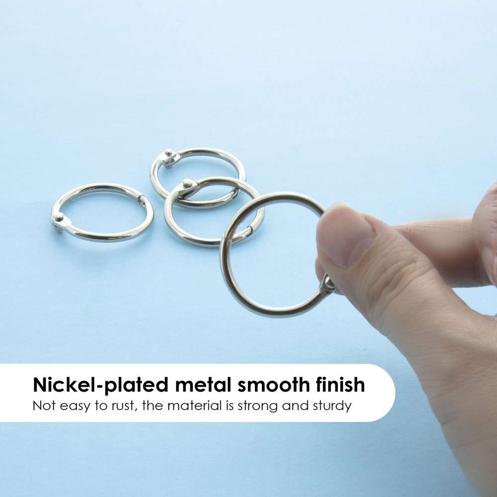 1" Metal Book Rings (12/Pack)