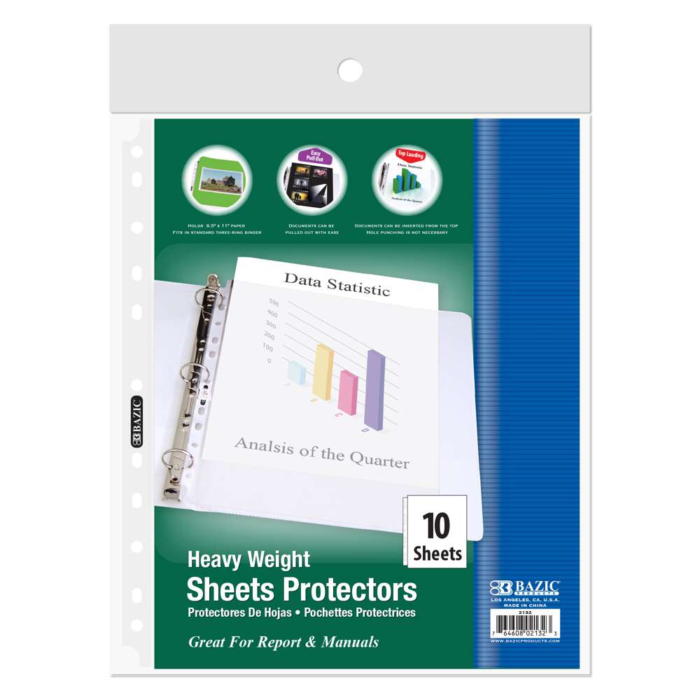Heavy Weight Top Loading Sheet Protectors (10/Pack)