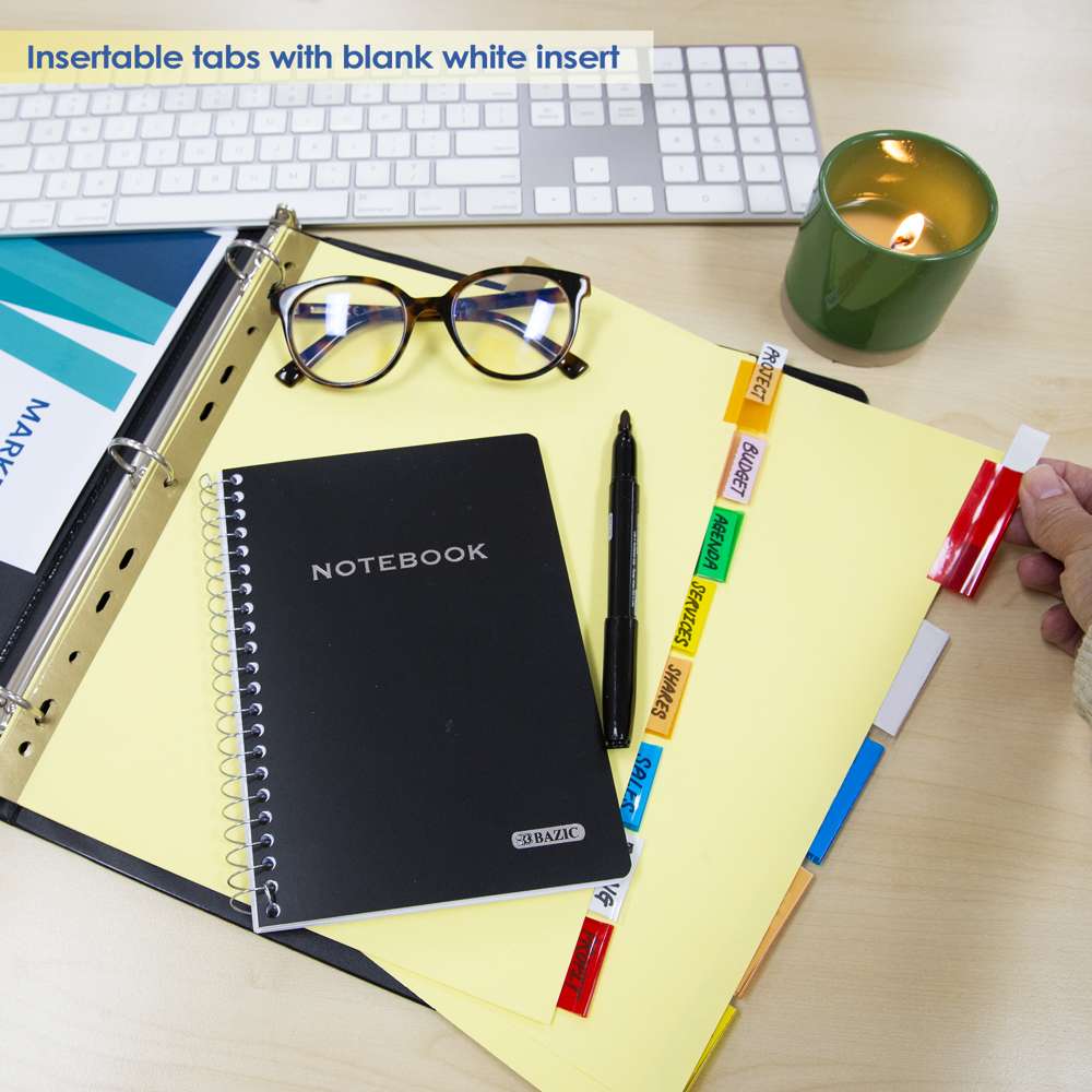 Canary Paper Dividers w/ 5-Insertable Color Tabs