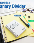 Canary Paper Dividers w/ 5-Insertable Color Tabs