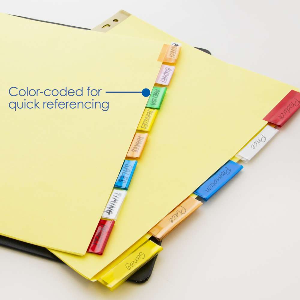 Canary Paper Dividers w/ 8-Insertable Color Tabs