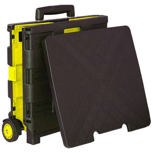 Foldable Utility Cart w/ Lid Cover Yellow 16" X 18" X 15"