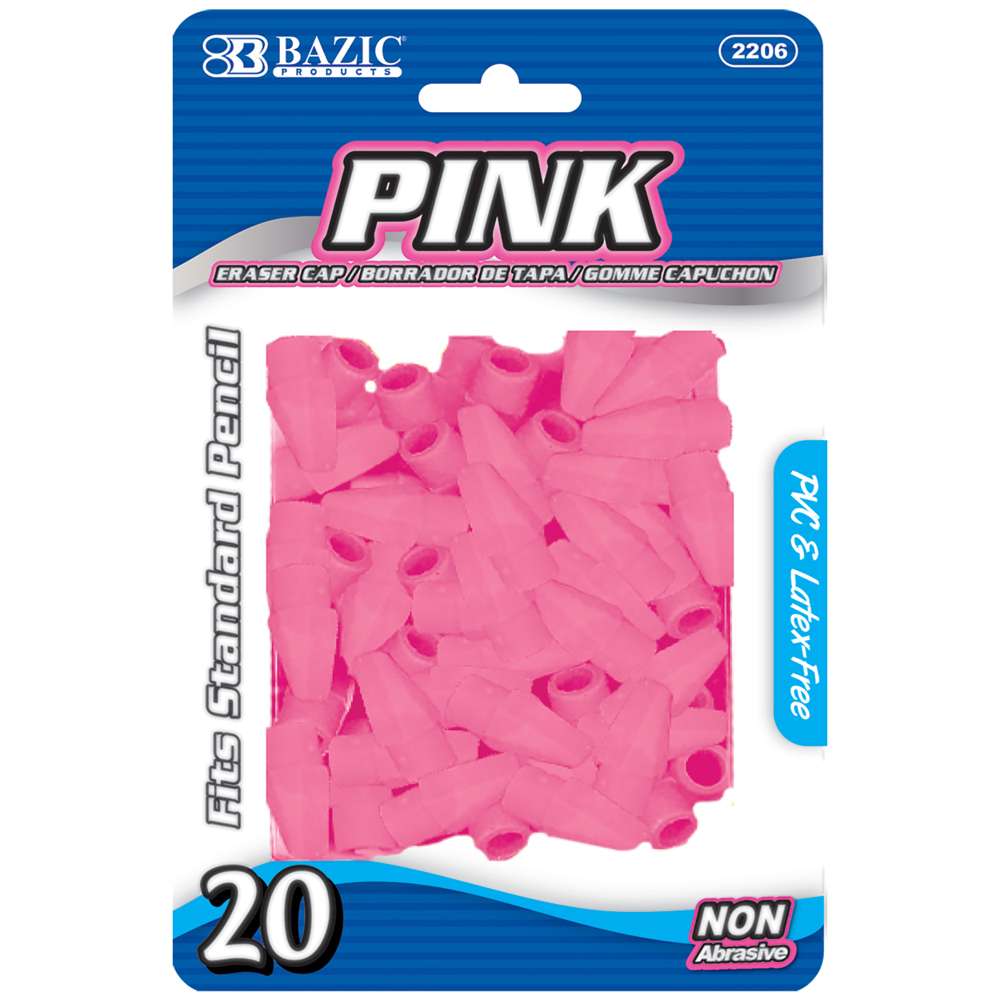 Pink Eraser Cap (20/Pack)