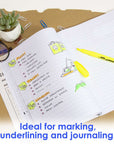 Yellow Pen Style Fluorescent Highlighters w/ Pocket Clip (12/Box)