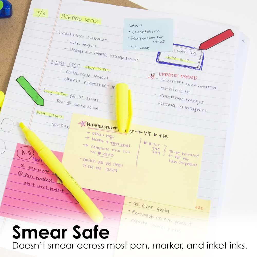 Yellow Pen Style Fluorescent Highlighters w/ Pocket Clip (12/Box)