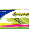 Yellow Pen Style Fluorescent Highlighters w/ Pocket Clip (12/Box)