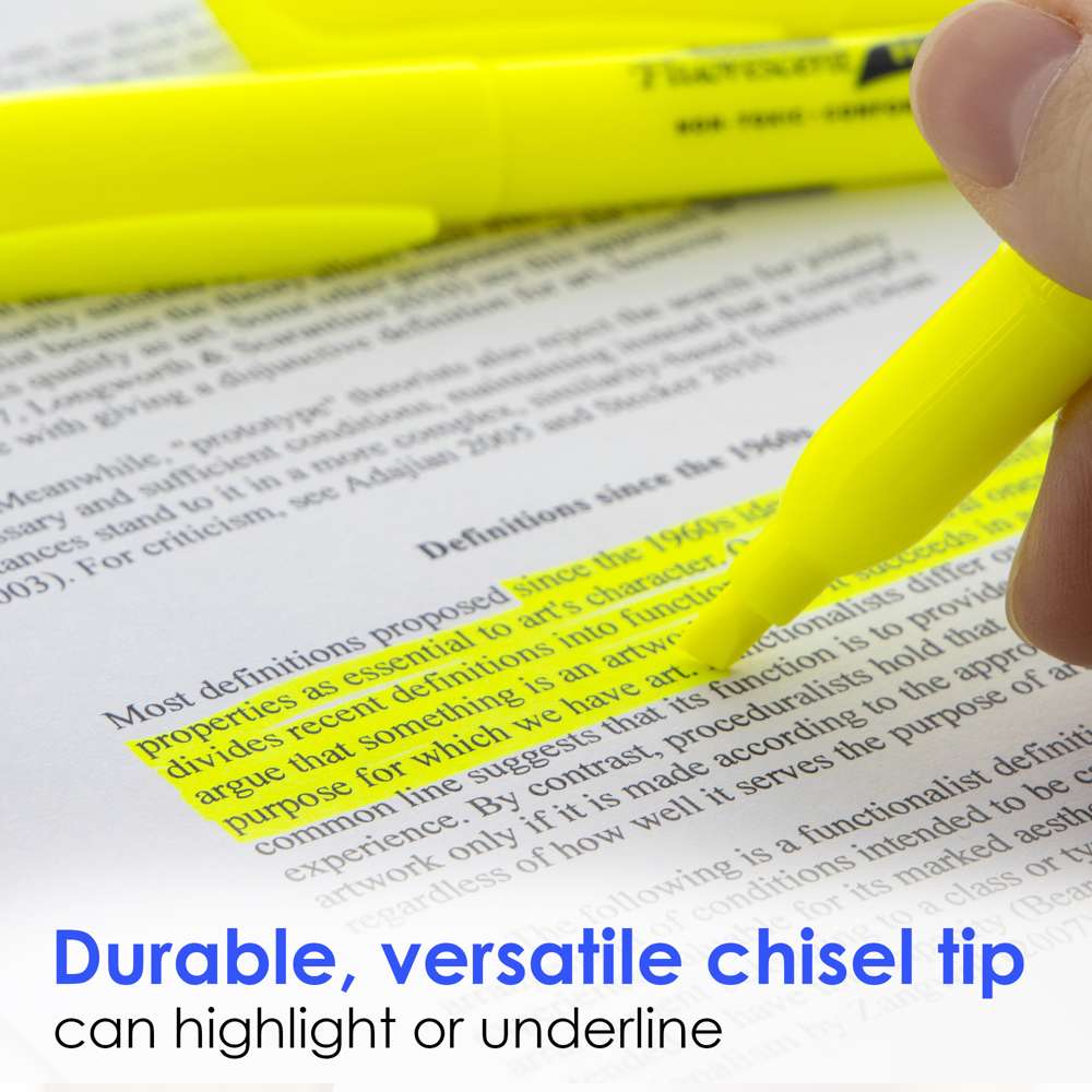 Pen Style Fluorescent Highlighters w/ Pocket Clip (12/Box)