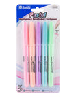 Pen Style Pastel Highlighters w/ Pocket Clip (5/Pack)