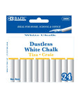 Dustless White Chalk (24/Box)