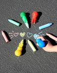 4 Jumbo Sidewalk Chalks & 1 Chalk Holder