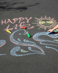 4 Jumbo Sidewalk Chalks & 1 Chalk Holder