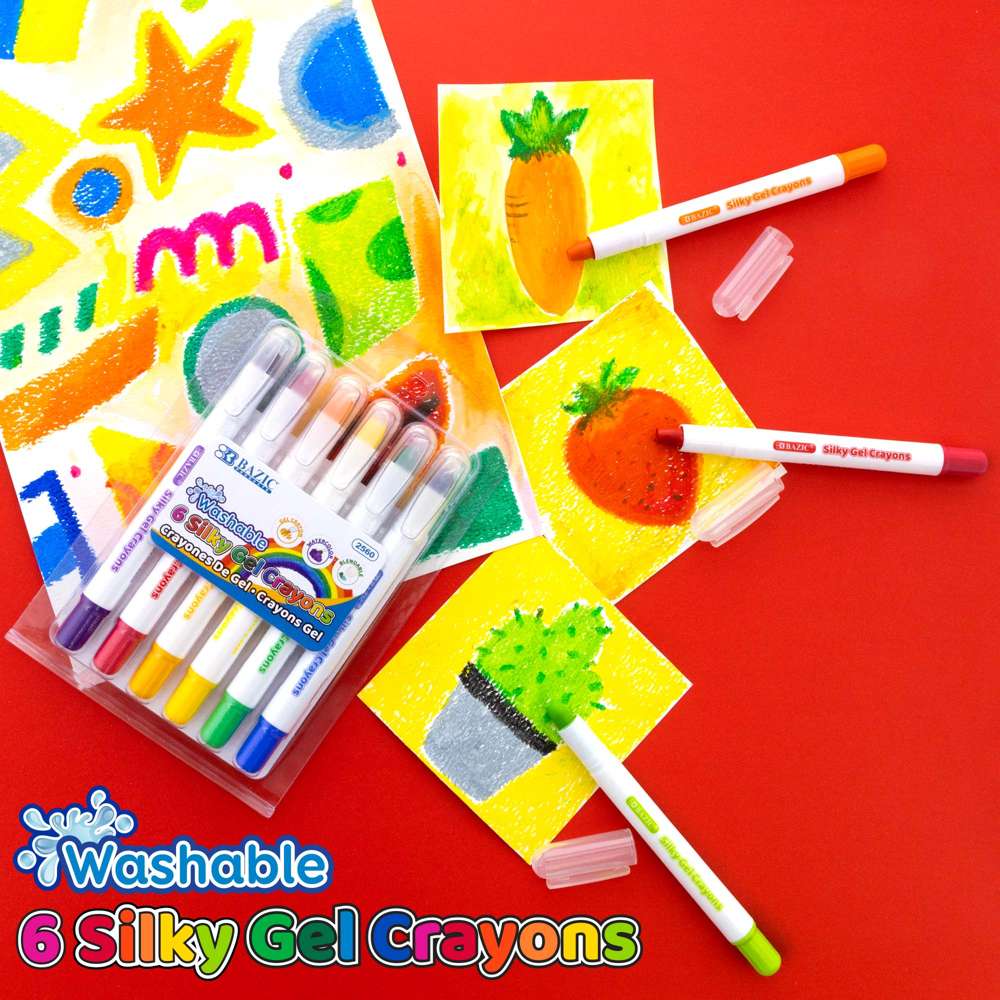 6 Color Silky Gel Crayons