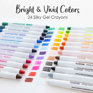 Silky Gel Crayons 24 Color