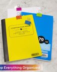 Medium 1 1/4" (32mm) Assorted Color Binder Clip (8/Pack)