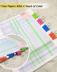Medium 1 1/4" (32mm) Assorted Color Binder Clip (8/Pack)