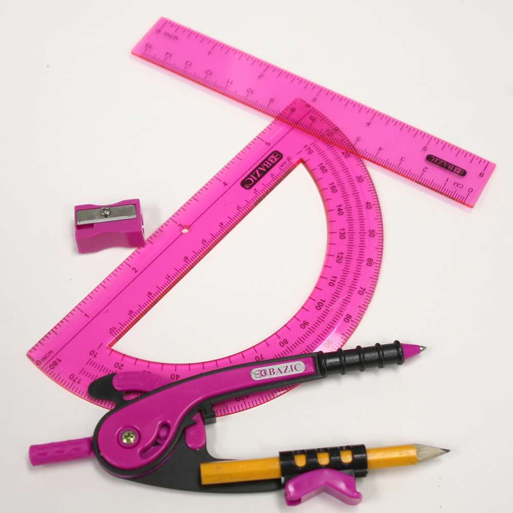 Assorted Color Semicircular 6" Protractor