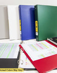 1.5" Assorted Color 3-Ring Binder w/ 2-Pockets