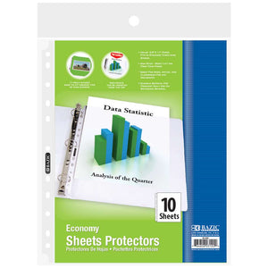 Sheet Protectors Economy Weight Top Loading (10/Pack)