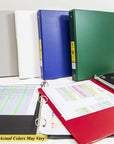 1" Asst. Color 3- Ring Binder w/ 2-Pockets