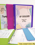 1" Asst. Neon Color 3-Ring View Binder w/ 2-Pockets