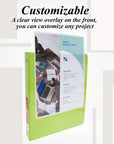 1" Asst. Neon Color 3-Ring View Binder w/ 2-Pockets