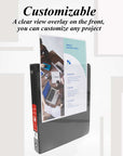 1.5" Black 3-Ring View Binder w/ 2-Pockets