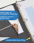 1.5" Black 3-Ring View Binder w/ 2-Pockets