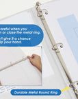 1.5" White 3-Ring View Binder w/ 2-Pockets