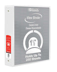1.5" White 3-Ring View Binder w/ 2-Pockets