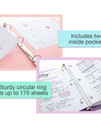 1" Asst. Pastel Color 3-Ring View Binder w/ 2-Pockets