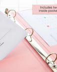 1" Asst. Pastel Color 3-Ring View Binder w/ 2-Pockets
