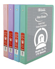 1" Asst. Pastel Color 3-Ring View Binder w/ 2-Pockets