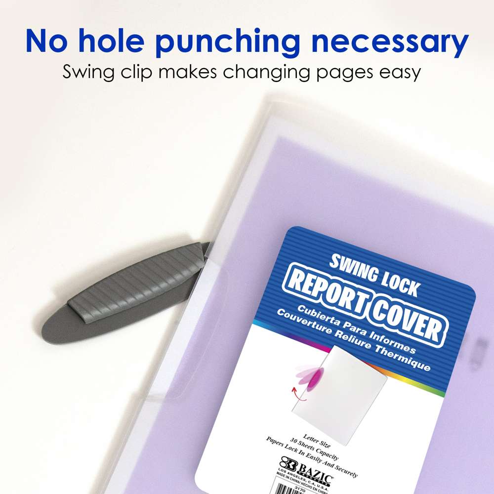 Translucent Swing Lock Report Cover