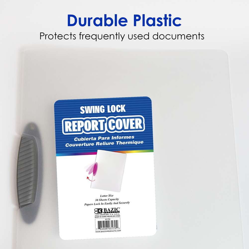 Translucent Swing Lock Report Cover