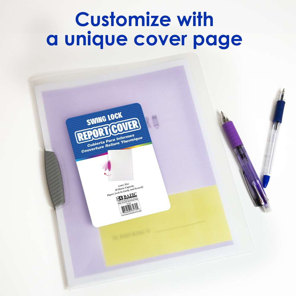 Translucent Swing Lock Report Cover