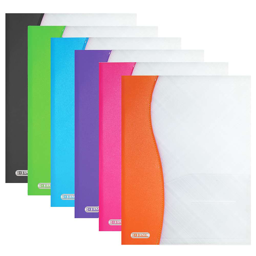 Two Tone 2-Pocket Poly Portfolio