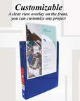 Binder View 0.5" Blue 3-Ring w/ 2-Pockets